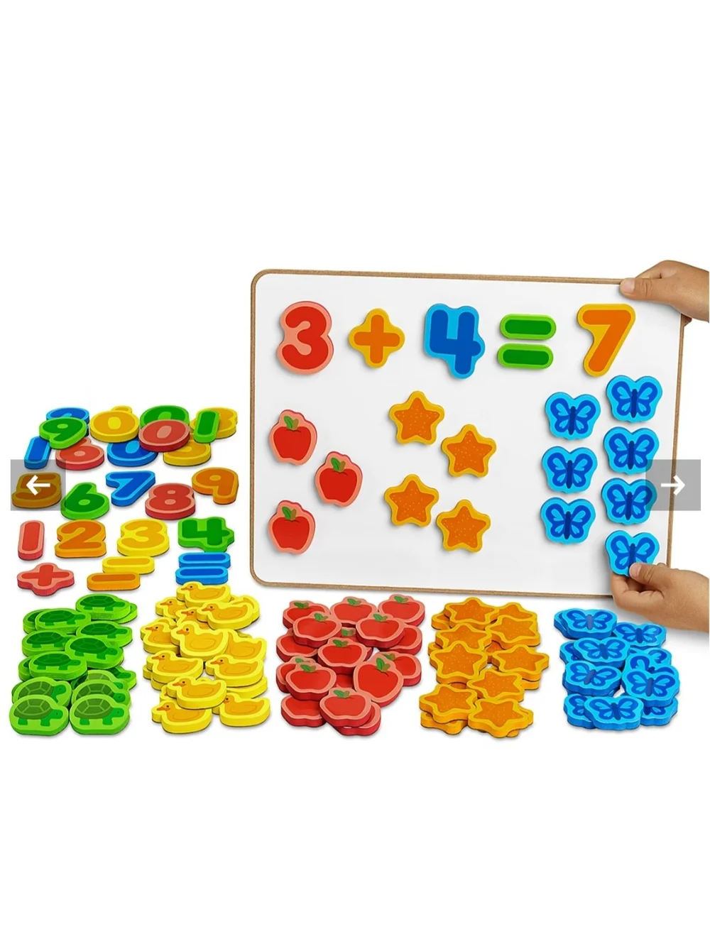 LAKESHORE Magnetic Numbers & Counters  Colorful Learning Set New 130 Pc 3 Yrs